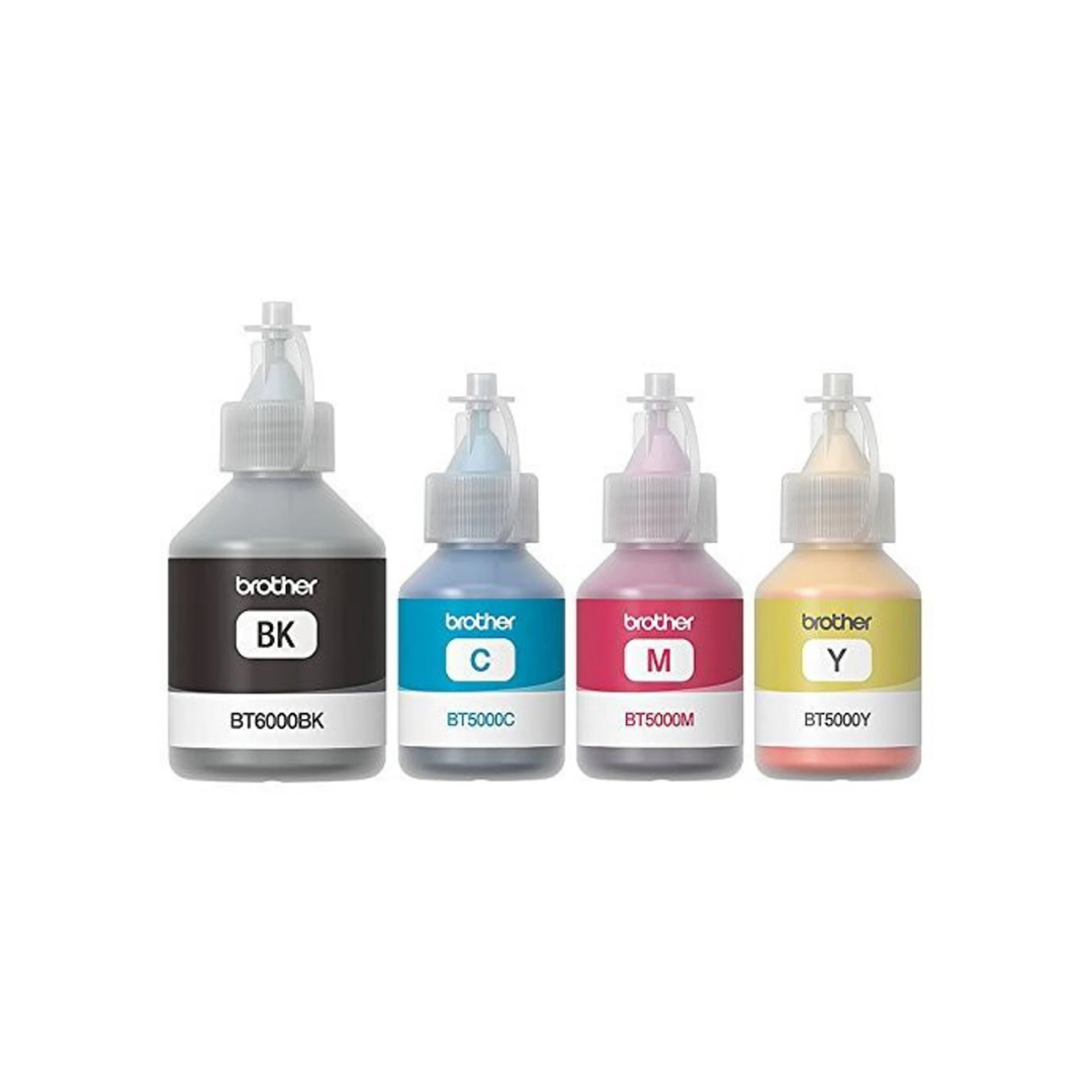 Brother BT5000 / BT6000BK Genuine Ink Bottle Tri-Color Set for Compatible Ink Tank Printers