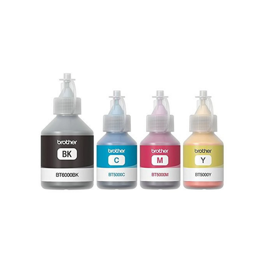 Brother BT5000 / BT6000BK Genuine Ink Bottle Tri-Color Set for Compatible Ink Tank Printers