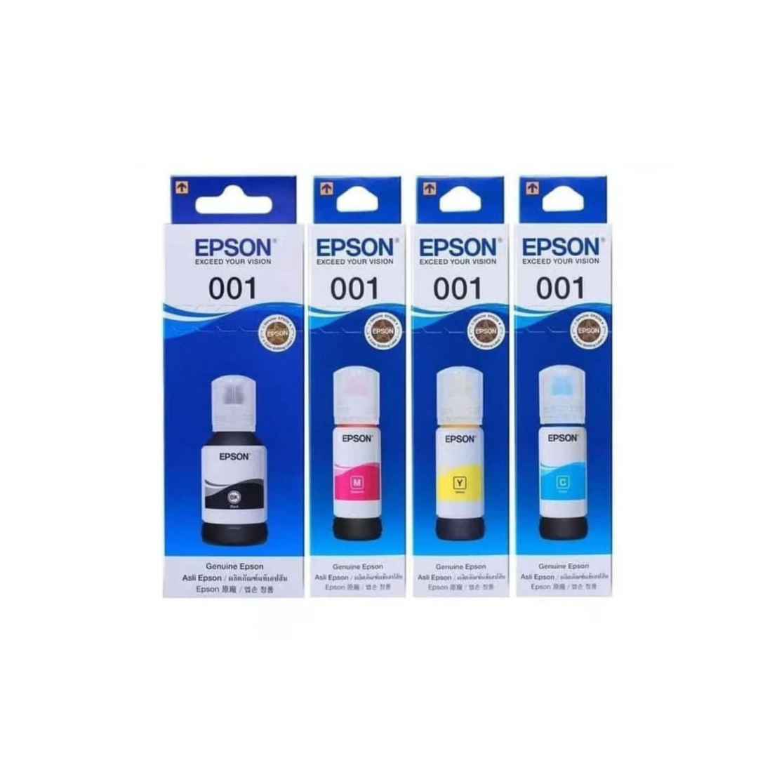 Epson 001 Original 4-Color Ink Bottle Set for L4150, L4160, L6160, L6170 & L6190