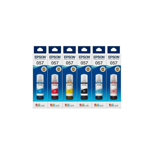 Epson 057 Original Ink Bottle Set – 6-Color Pack for L8050, L18050, L8100 & L18150