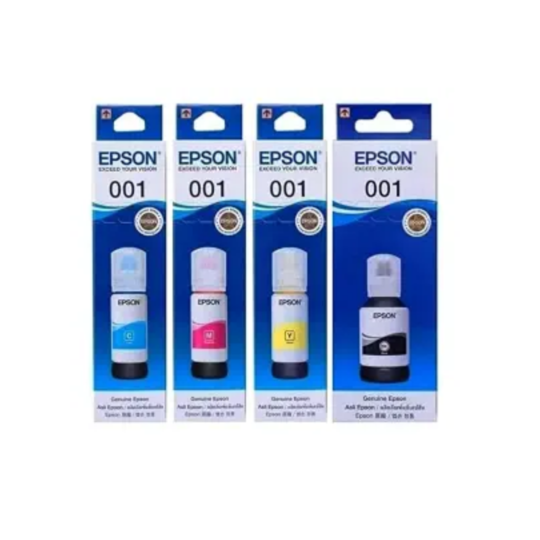 Epson 001 Compatible 4-Color Ink Bottle Set for L14150, L3150, L4160, L6170 & More