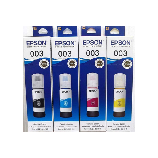 Epson 003 Original Ink Bottle Set – 4-Color Pack for L3110, L3150, L3250 & Compatible Printers